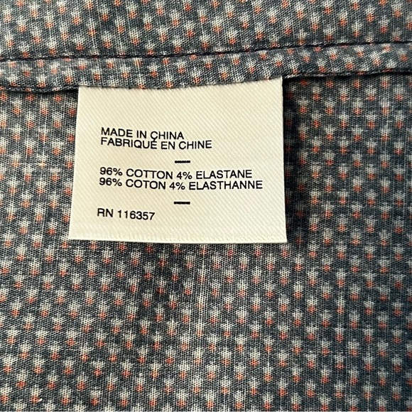 NWT ZACHARY PRELL Wilson Button Down Collared Shirt in Navy Swiss Dot Print - Picture 10 of 14